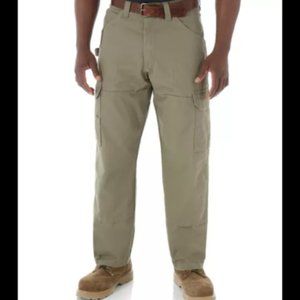 WRANGLER RIGGS WORKWEAR RIPSTOP RANGER CARGO PANT IN BARK 36X32 New with Tags